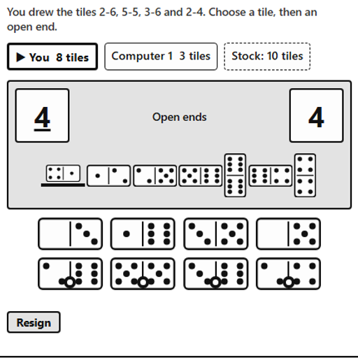 Dominoes gameplay screenshot
