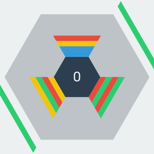 Hextris gameplay screenshot